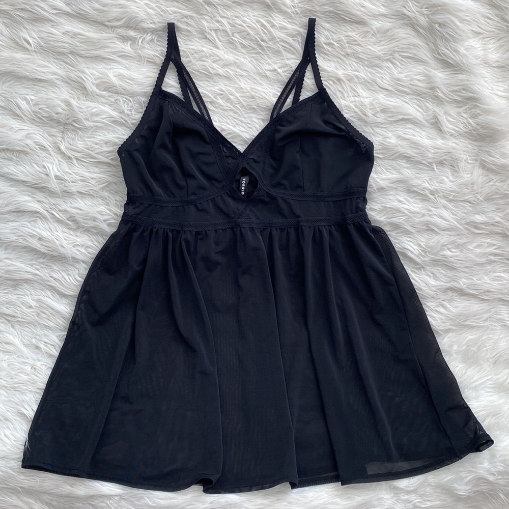Torrid | Strappy Mesh Babydoll - Picture 2 of 15